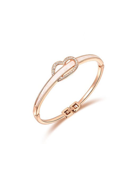 Ronaldo Fashion Style Heart Shaped Acrylic Bangle