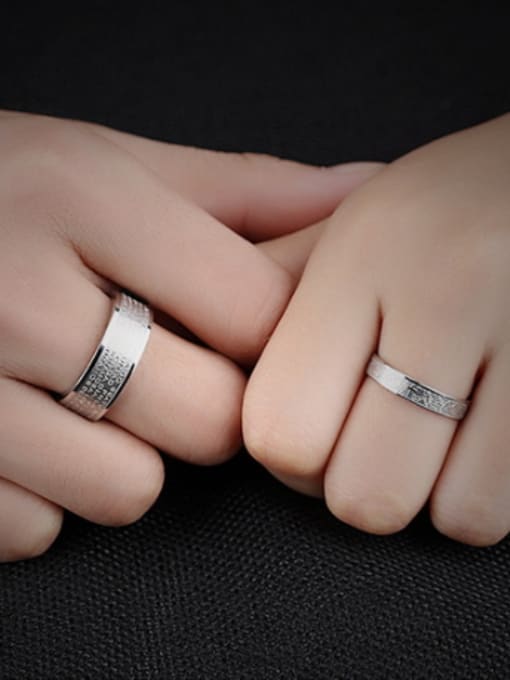 Open Sky Simple Scriptures Titanium Lovers Ring 1