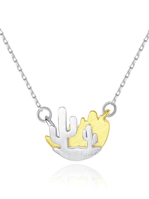 CCUI 925 Sterling Silver With Two-color plating Simplistic Pirate Ship Necklaces 0