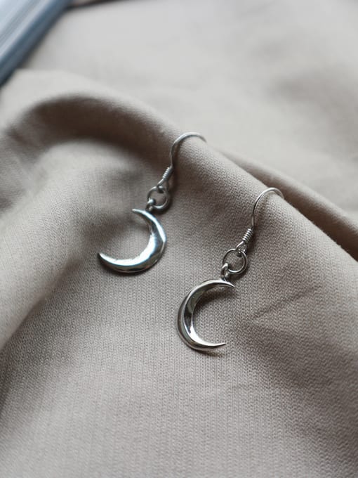 Boomer Cat Sterling Silver Fashion moon ear Earrings 0