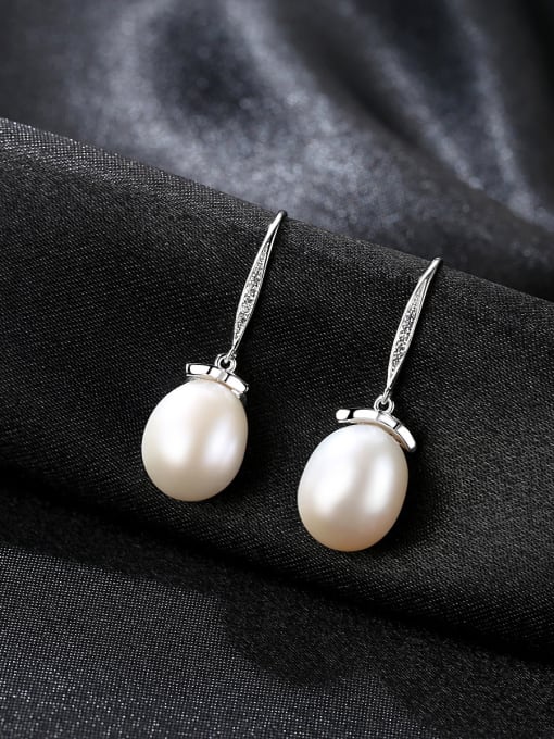 CCUI Sterling Silver Plated 18K Gold Natural Freshwater Pearl Earrings 2