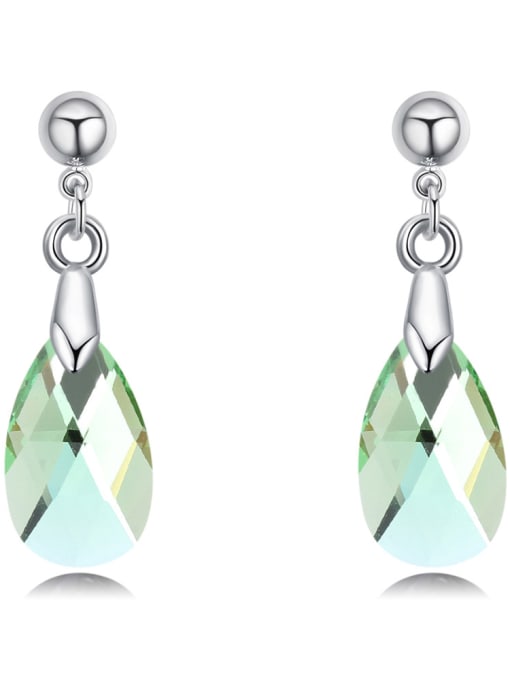 green Simple Water Drop austrian Crystals Alloy Earrings