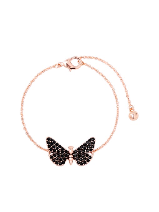 Golden -1 Elegant Butterfly Accessories Simple Style Women Bracelet
