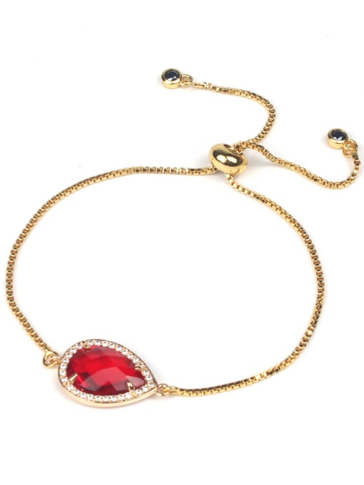 HB617-I Water Drop Glass Stones Elegant Fashion Bracelet