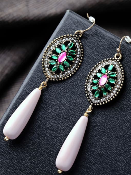 KM Alloy Retro Artificial  Stones drop earring 2