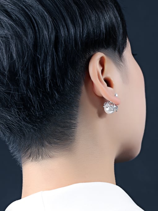 Open Sky Simple Elegant Artificial Pearls Stud Earrings 1