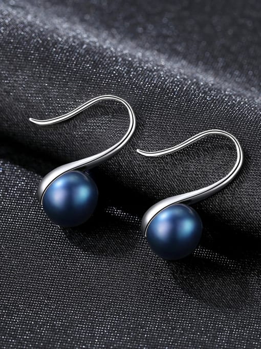 CCUI Sterling silver spoon shaped 6-7mm natural freshwater pearl eardrop earring 0