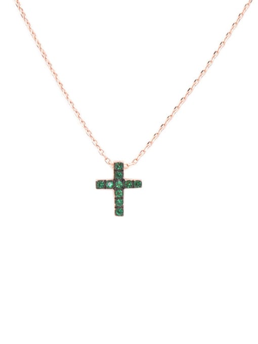 My Model Small Exquisite Cross Shaped Turquoise Women Necklace 2