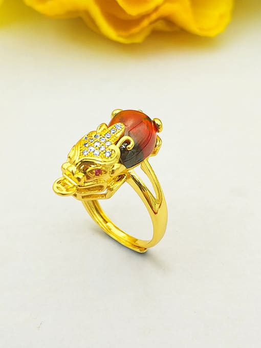 Neayou Red Stone Chinese Elements Women Ring 1