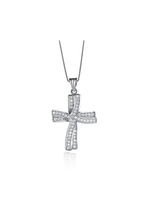 Ronaldo High-quality Double Cross Shaped Zircon Necklace