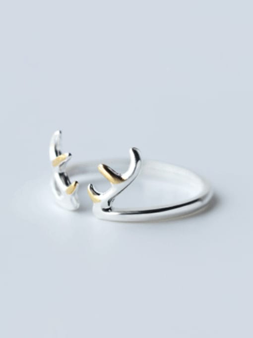 Rosh All-match Open Design Deer Shaped S925 Silver Ring 0