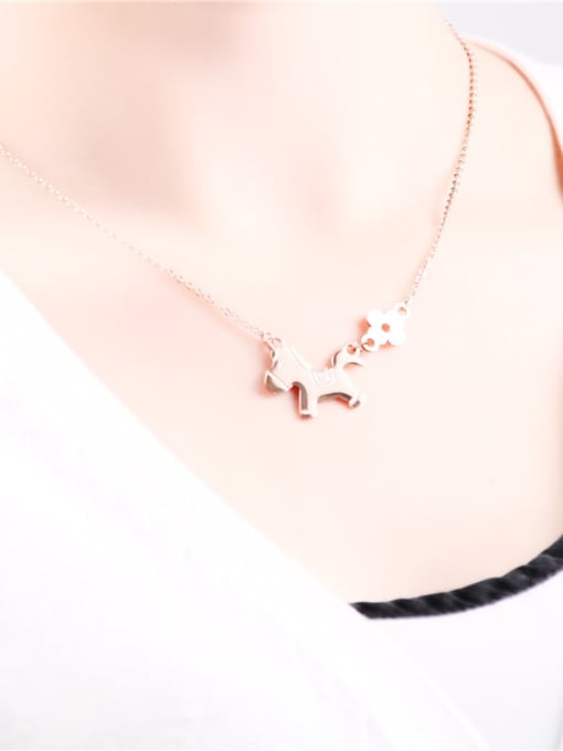 GROSE mall Horse Pendant Clavicle Necklace 1