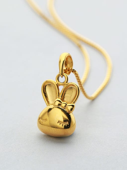 One Silver Gold Plated Rabbit Pendant
