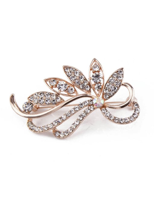 Inboe new new Flower-shaped Crystals Brooch 0