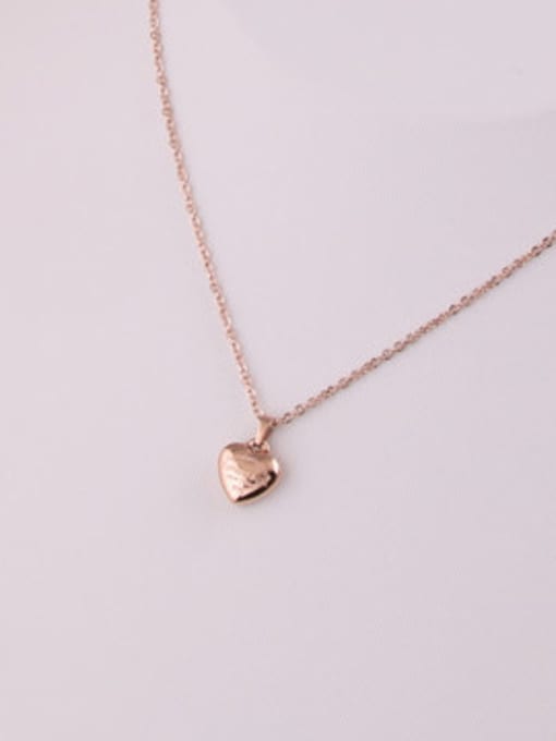 GROSE Stereo Heart Titanium Clavicle Necklace 1