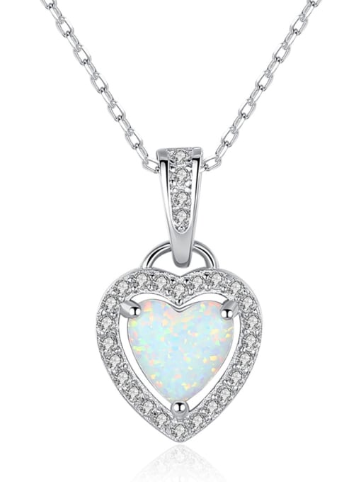 CCUI 925 Sterling Silver With  Personality Heart Necklaces 0
