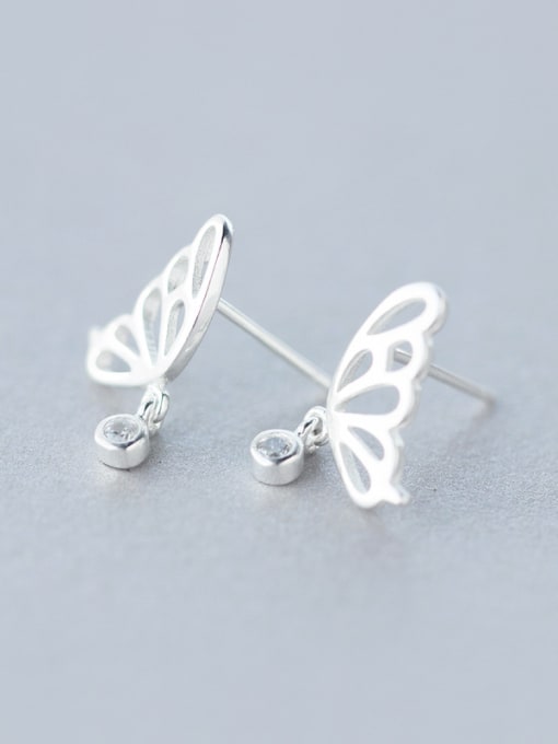 Rosh S925 Silver  Sweet Hollow butterfly  Stud cuff earring 1