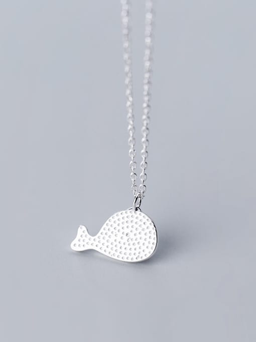 Rosh 925 Sterling Silver With Silver Plated Cute Whale Necklaces 2