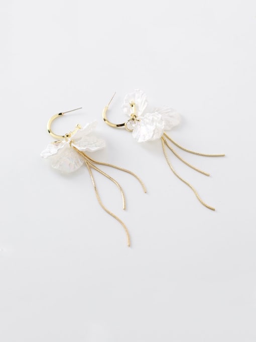Girlhood Alloy With Imitation Gold Plated Fashion Flower Hook Earrings 0