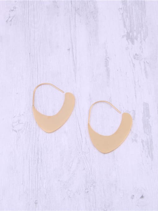 GROSE Titanium With Gold Plated Simplistic Irregular Earrings 3