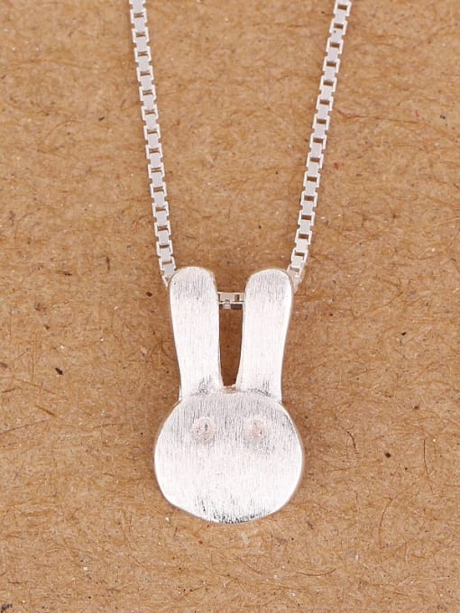 Peng Yuan Simple Bunny Silver Plated Pendant