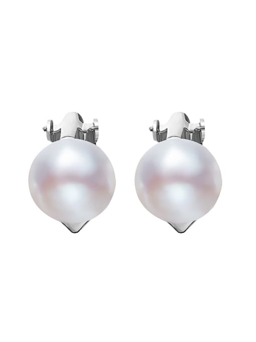 3 Simple Freshwater Pearl Silver Stud Earrings