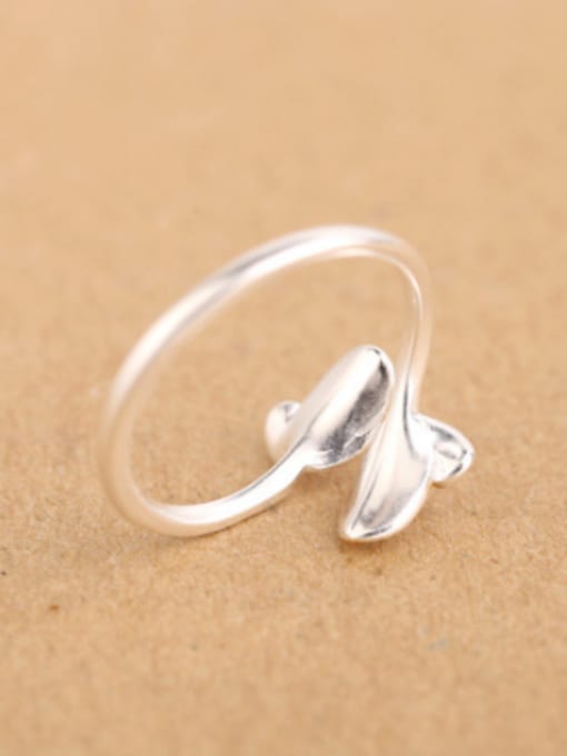 Peng Yuan Simple Gold Plated Leaves Opening Ring 2