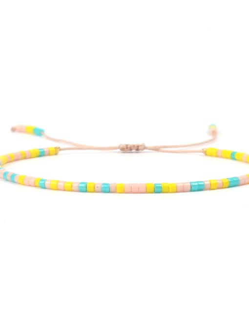 JHBZBVB430-J-1 Women Handmade Colorful Glass Beads Bracelet