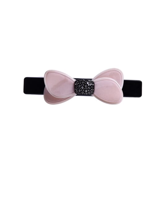 Nude powder Alloy With Cellulose Acetate  Fashion Bowknot Barrettes & Clips