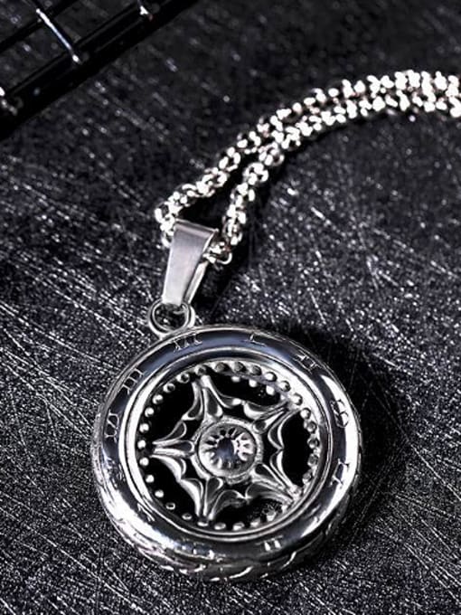 RANSSI Punk Hexagram Tyre Necklace 1