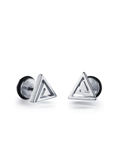 titanium Simple Tiny Triangle Titanium Stud Earrings