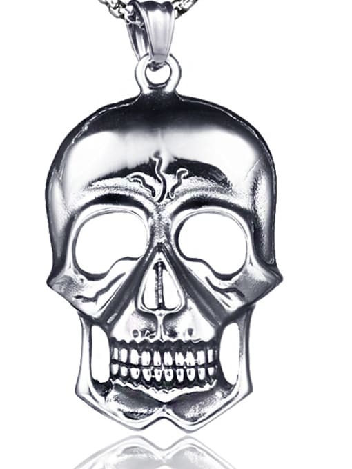 Skeleton (without chain) Stainless Steel With Trendy Skull Necklaces