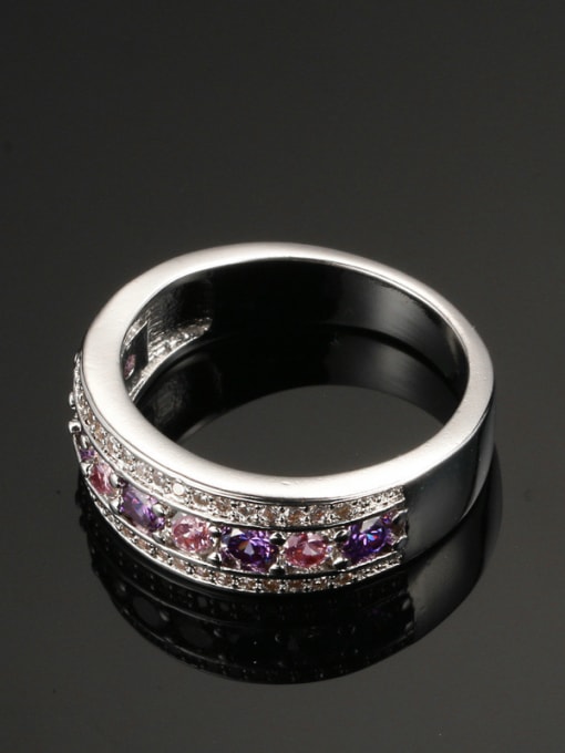 ZK Luxury Western Style AAA Purple Zircons Ring 2