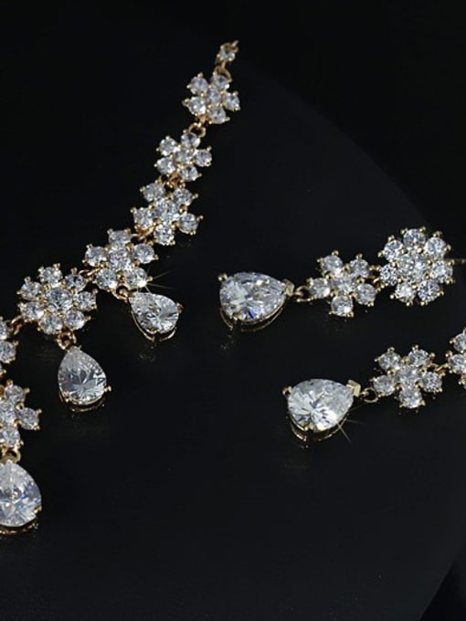 L.WIN Elegant Flower Wedding Jewelry Set 2