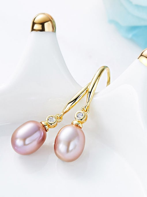 CEIDAI Fashion Freshwater Pearl 925 Silver Earrings 3