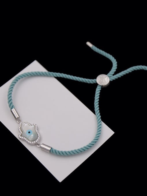 blue rope Shell Palm Stretch Bracelet