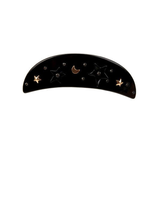 Original sheet - large black Alloy With Cellulose Acetate  Fashion Moon Barrettes & Clips