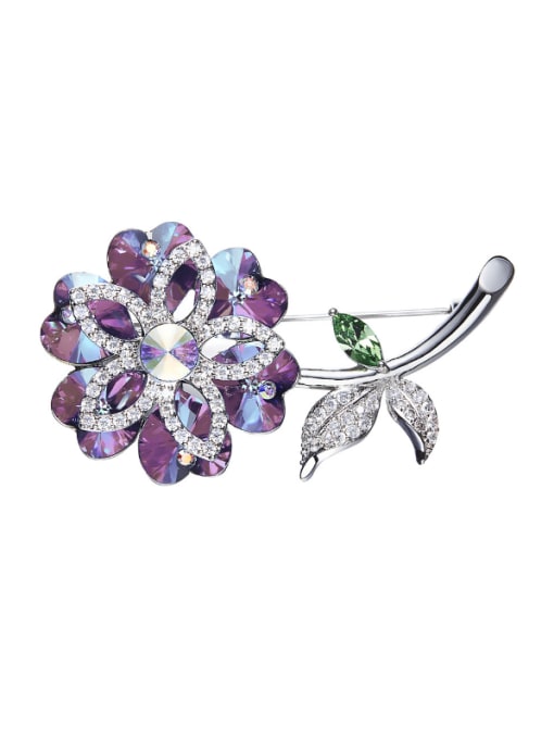 CEIDAI Flower-shaped austrian Crystal Brooch 2