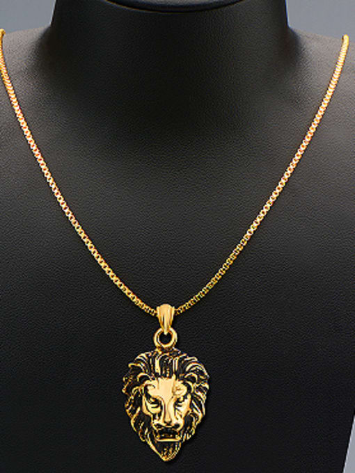 Days Lone Fashion Lion Head Necklace 1