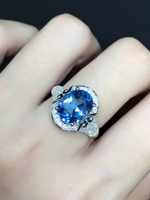 Deli Fashion Oval Gemstone Zircon Ring