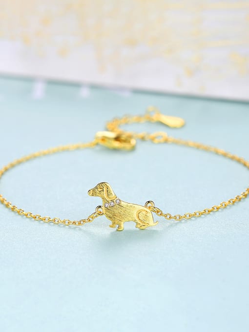 CCUI 925 Sterling Silver With  Cute Little dog Bracelets 0
