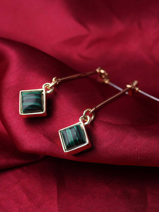 KM Square Artificial Stones drop earring 3