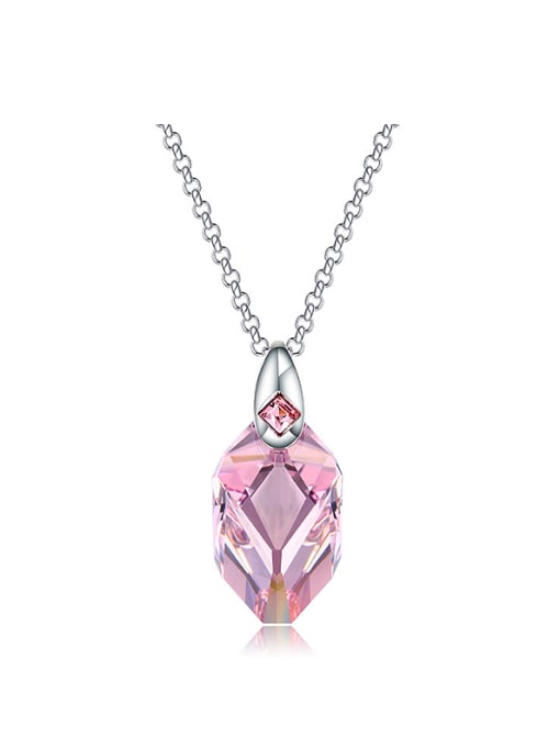 Red Pink austrian Crystal Necklace