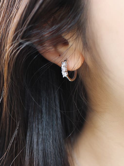 DAKA Fashion Cubic Zirconias Silver Women Earrings 1