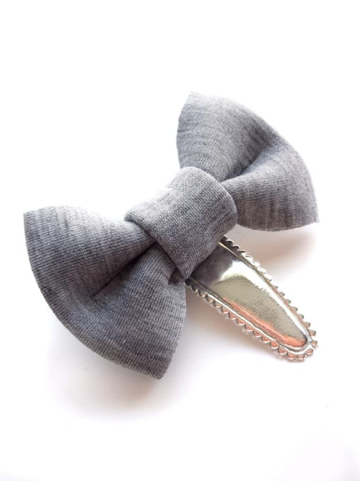 Gray Color Bow Hair clip