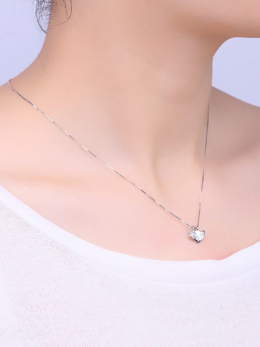 One Silver Fox Zircon Necklace 1