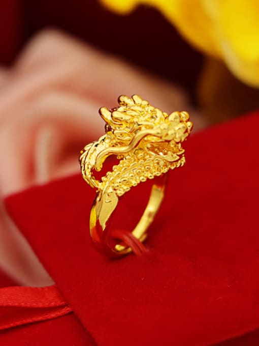 Neayou 24K Gold Plated Dragon Shaped Ring 1