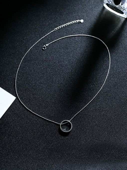 Peng Yuan Simple Ring Silver Women Necklace 0