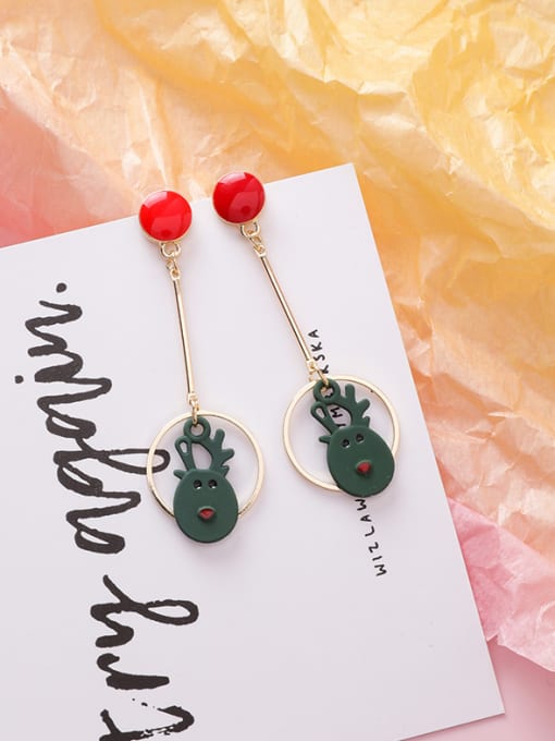 10#12760 Alloy With Rose Gold Plated Cute Irregular Drop Earrings