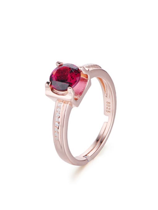 Deli Classical Garnet Gemstone Ring 0